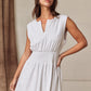 Polly Grey Smocked Waist Dress