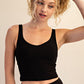 V Neck Yoga Top Black