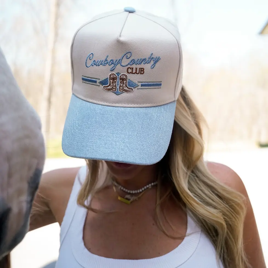 Cowboy Country Club - Denim Vintage Trucker