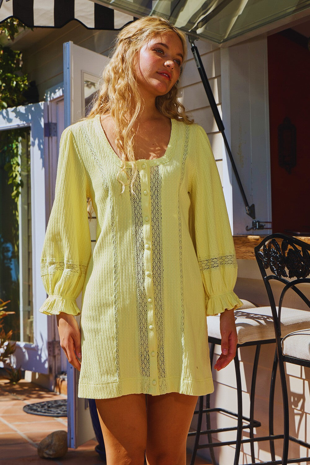 Bella yellow mini dress