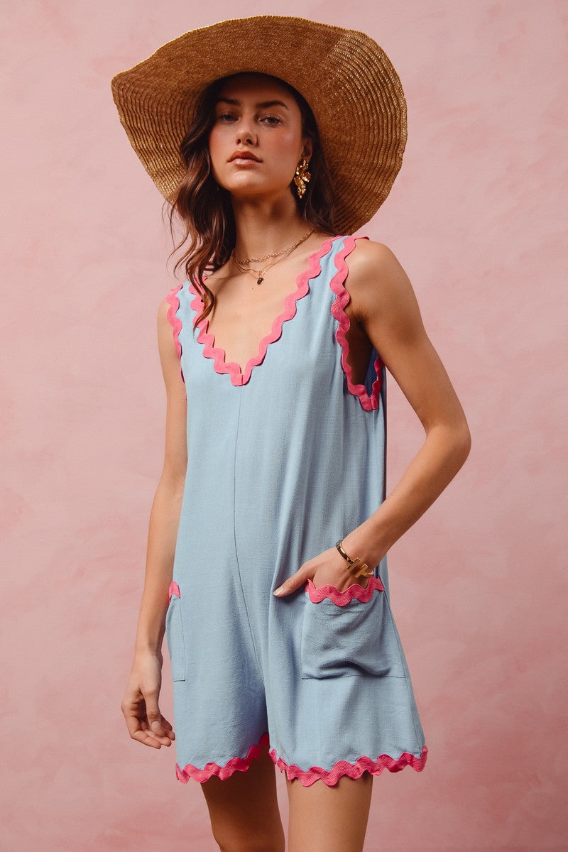 Sam blue romper