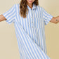 Daisy Blue Striped Shirt Dress
