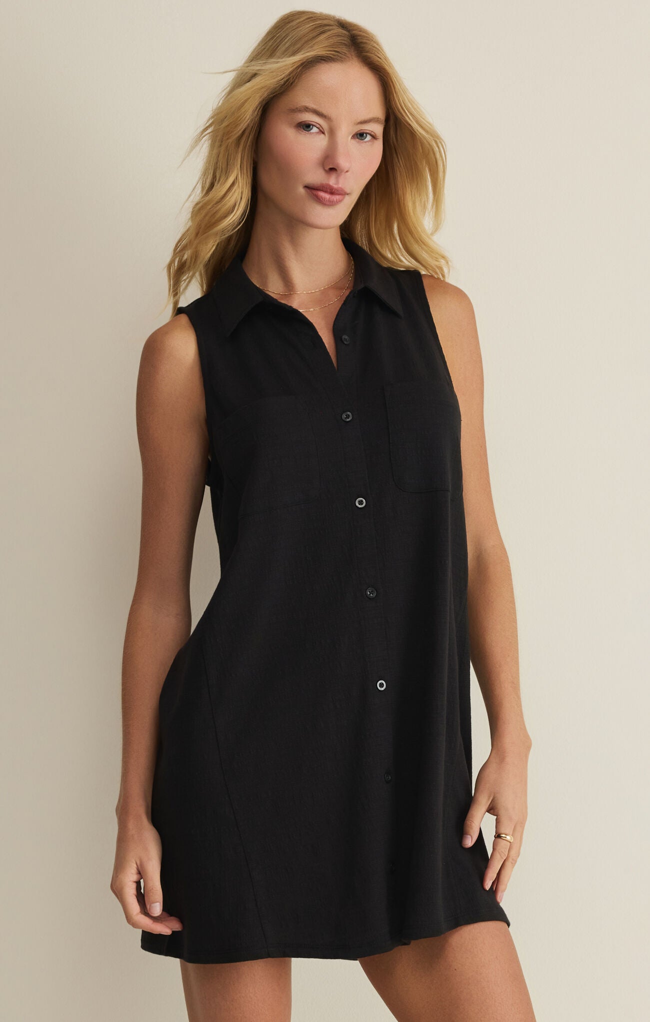 Z SUPPLY NEW LIGHT TEXTURED MINI DRESS