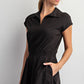 Black quarter zip romper