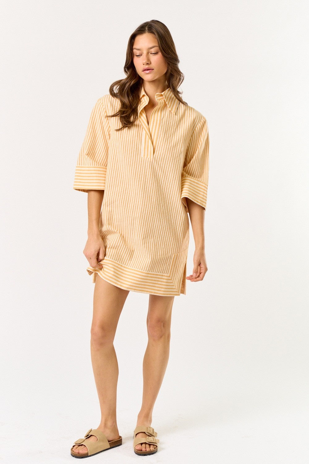 Lilia white and orange dress