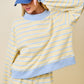 Dex Striped Mockneck Set Top Yellow