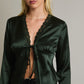 Lillian Green Satin Top