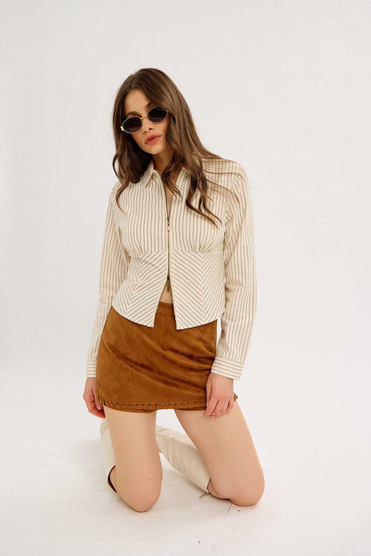Isabella Camel Skort