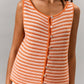 Linda Orange Stripe Top