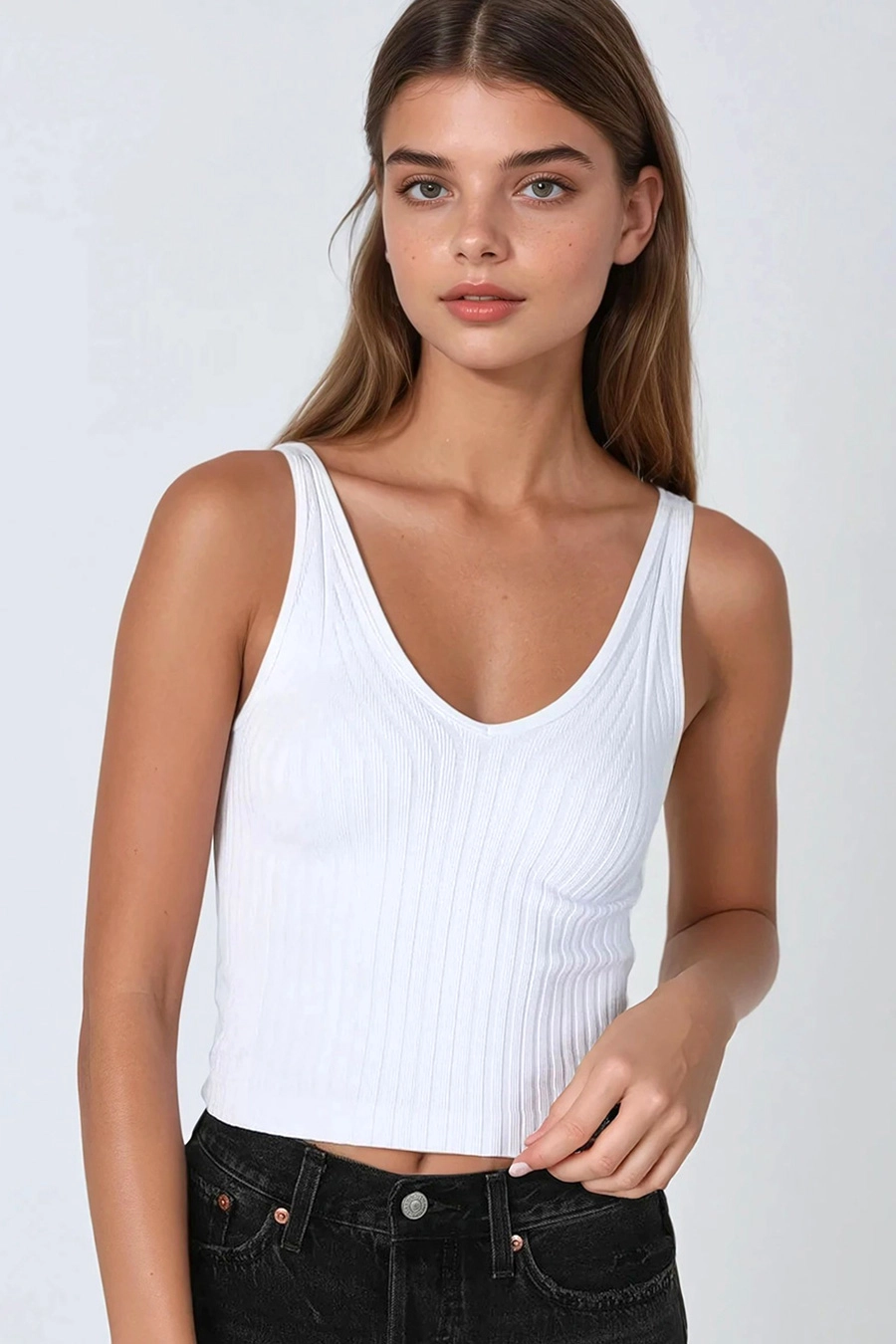 Wide Ribbed Tank Top MULTIPLE COLORS