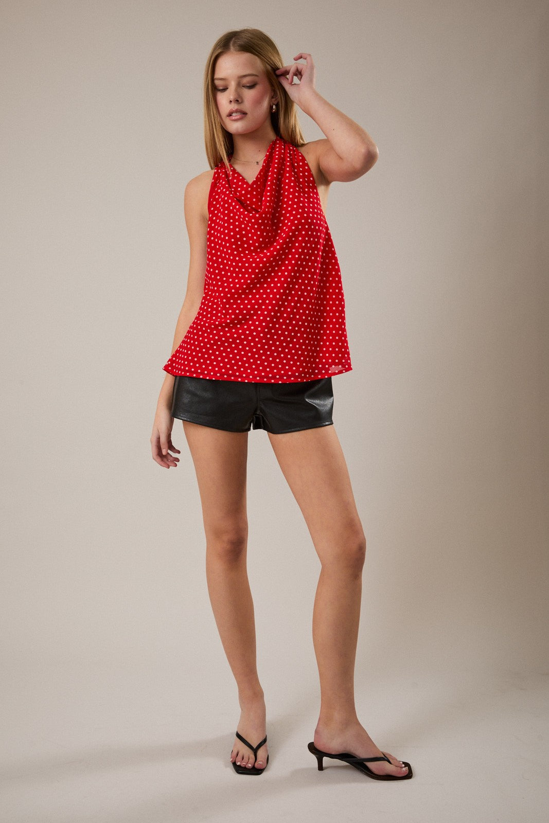 Lacie Red Halter NeckTop