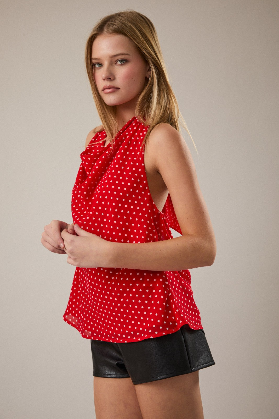 Lacie Red Halter NeckTop