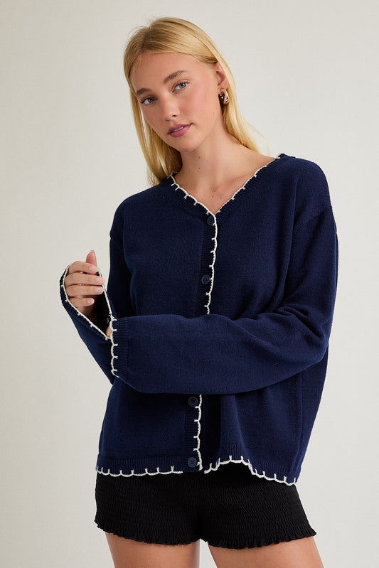 Lara Navy Cardigan