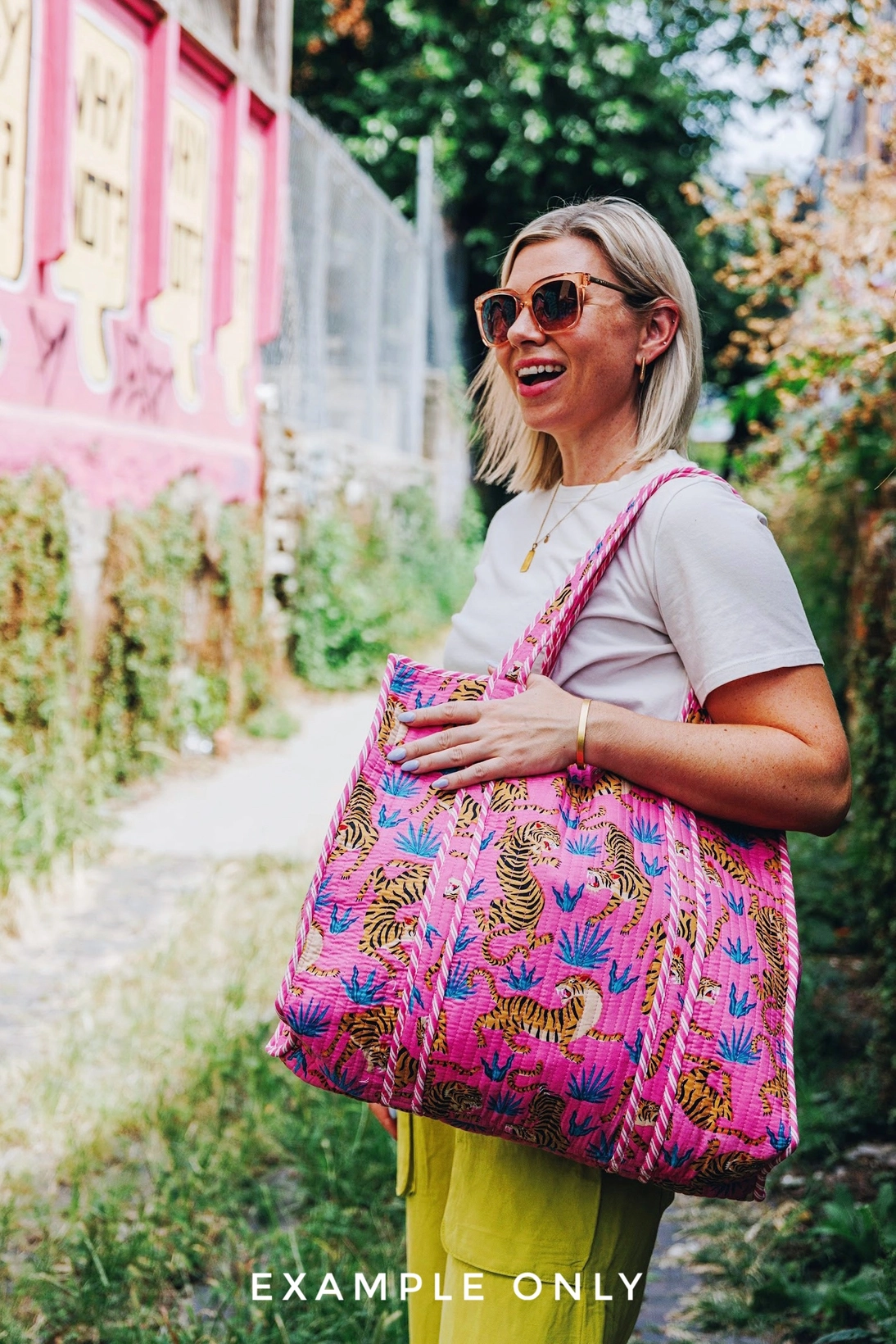 Quilted Tote Bag | Aqua Floral Bag | Large Shopping Tote Bag