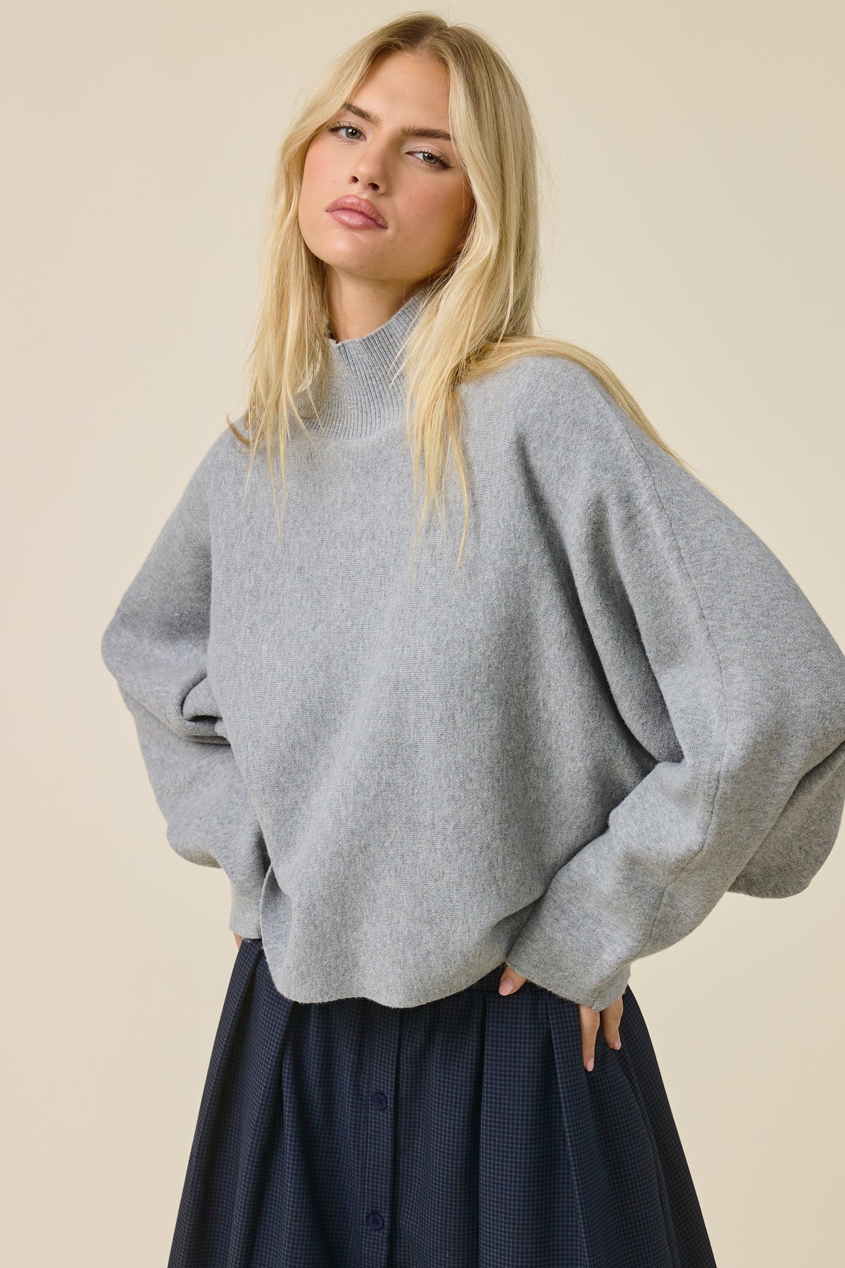 Mimi Heather Grey Sweater