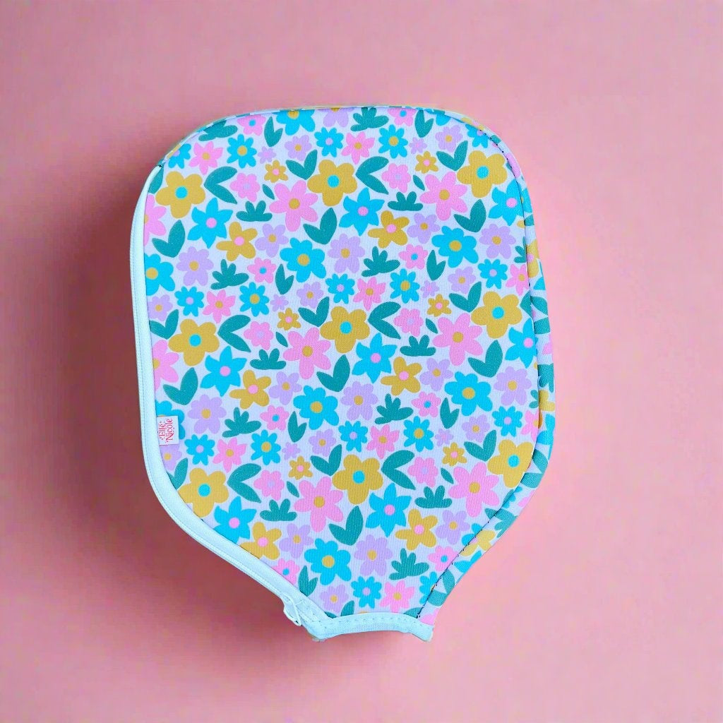 Neoprene Pickleball Paddle Case - Sage Bloom