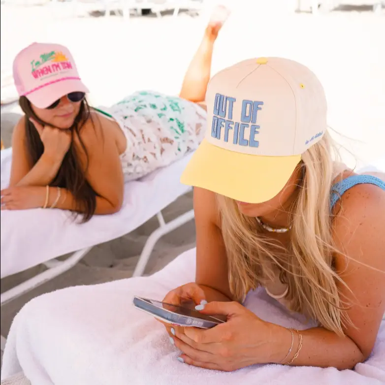 I’m Nicer when I’m Tan - Pink Canvas Trucker Hat