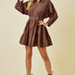 Becka Collared Zip-up Mini Dress