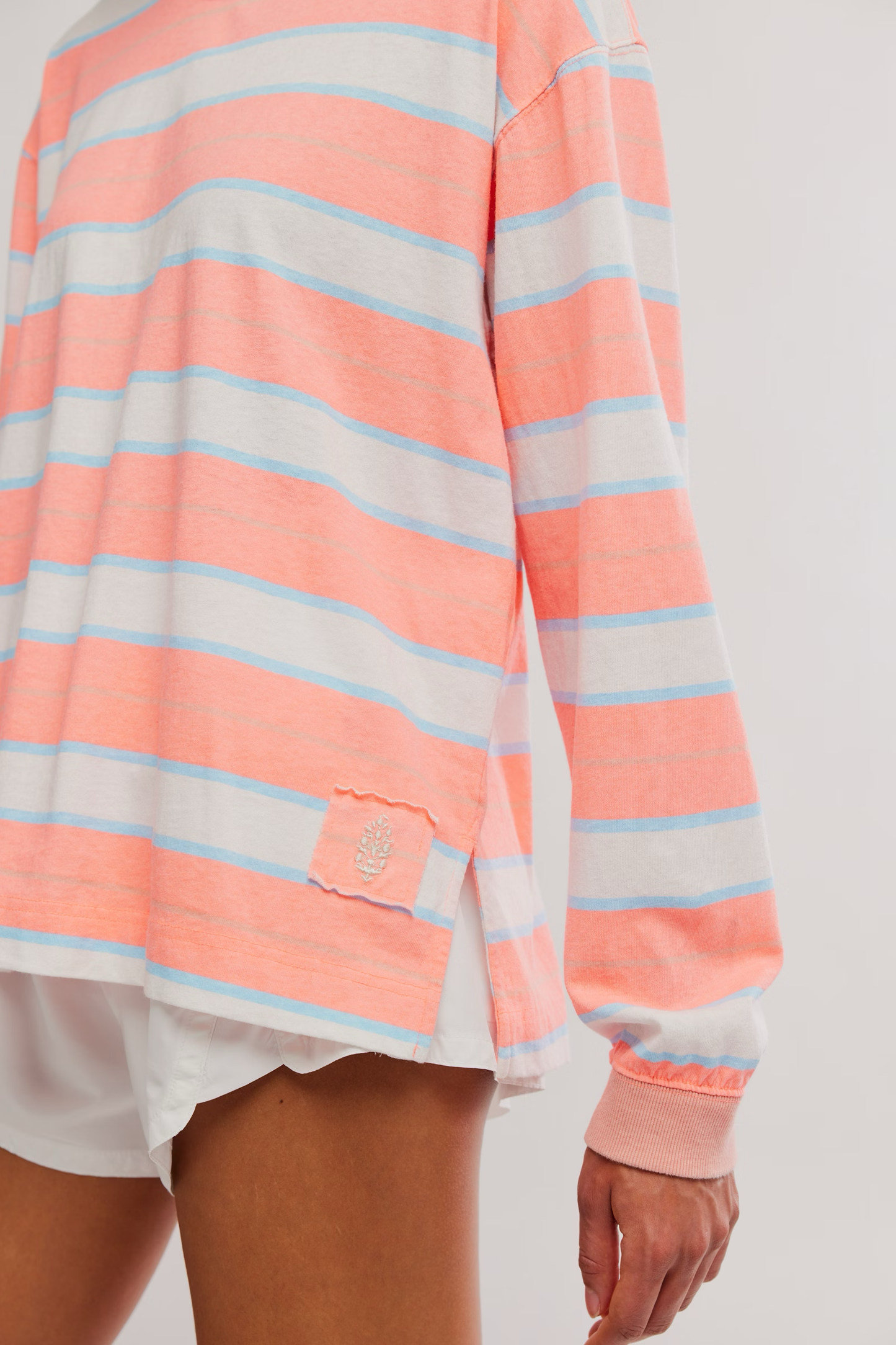 PRINTED HUSTLE LAYER / NEON CORAL COMBO