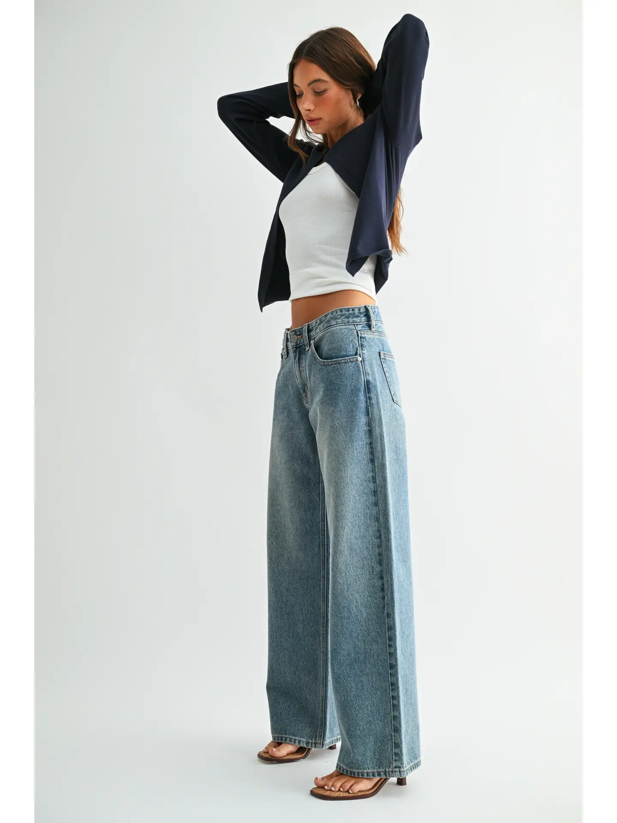 JBD  Non Stretch Baggy Wide Leg - Medium Denim