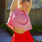 V Crossover Flared Short Red