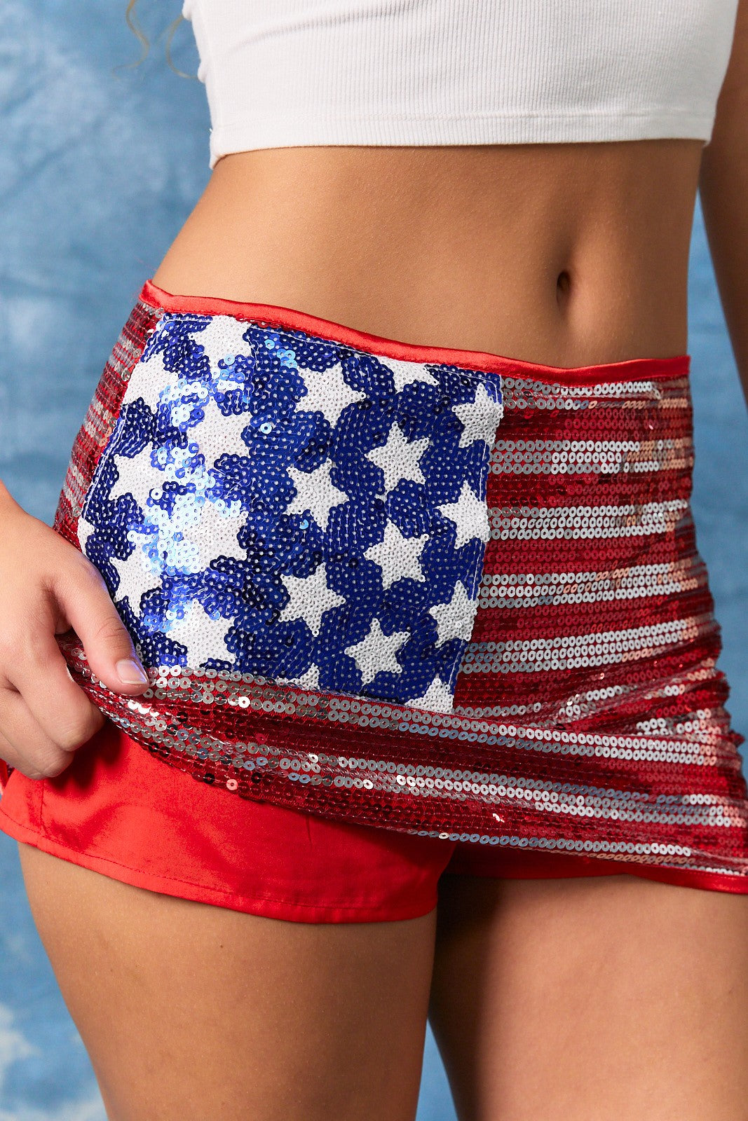 Lora Low Rise Usa Flag Sequins