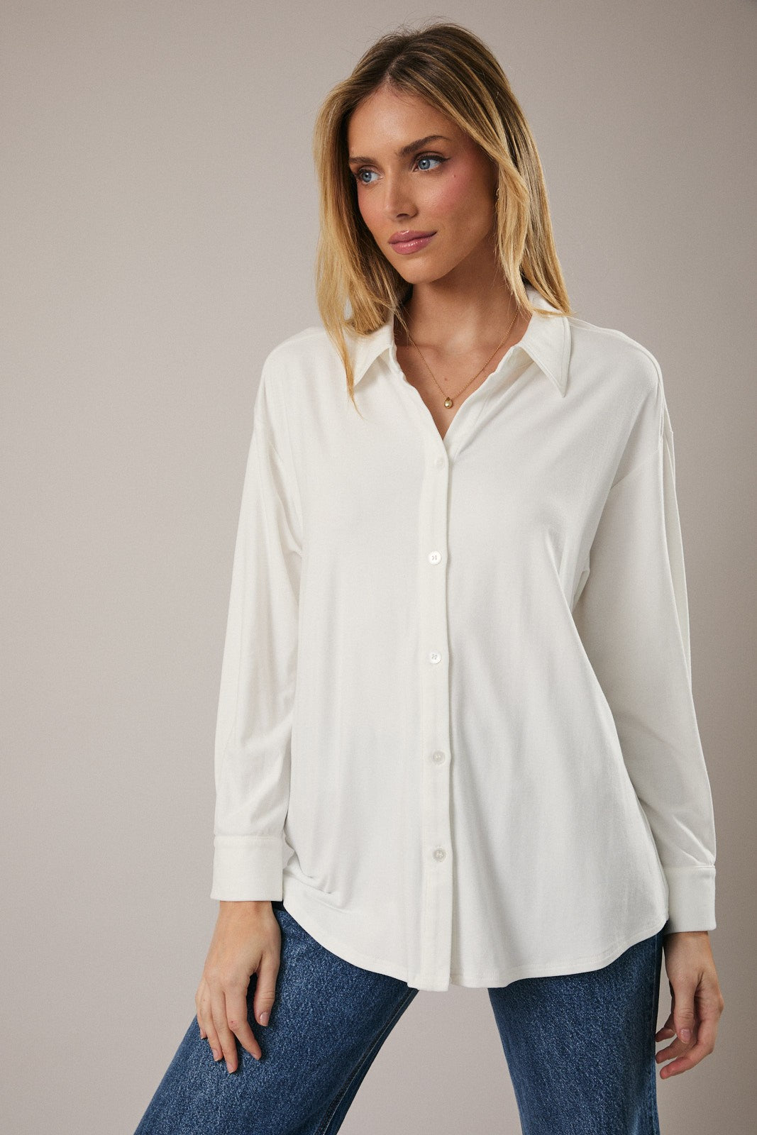 Sally White Button Down