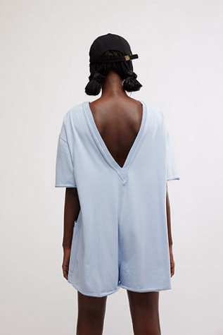 Free People Movement Hot Shot Tee Romper Steel