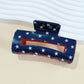 4TH of July Rectangle Hair Claw CLIPS