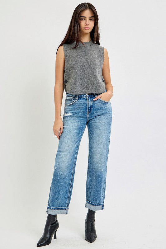 Risen Boyfriend Distressed Jeans