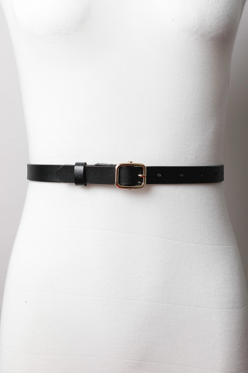 Versatile Skinny Leather Belt
