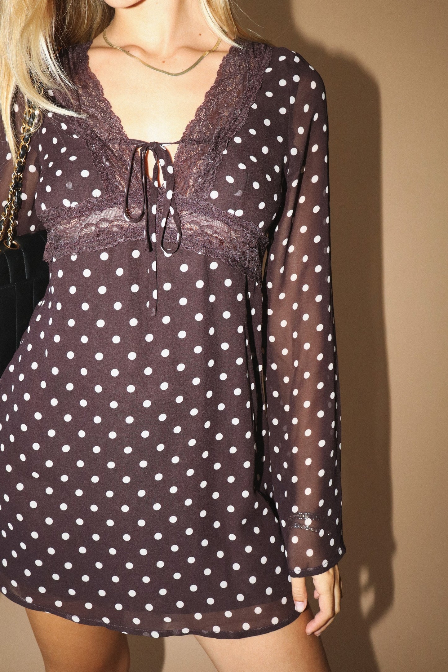 Bella Brown Polka Dot Dress