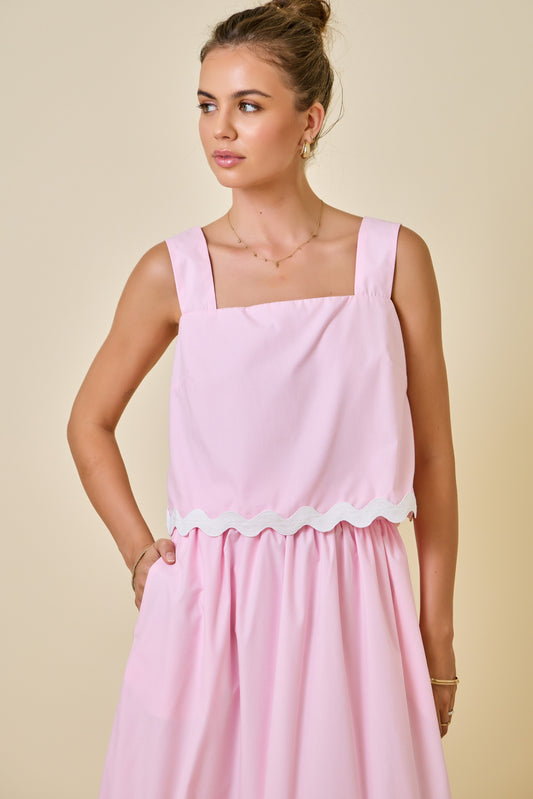 Dasha Pink Ric Rac Top