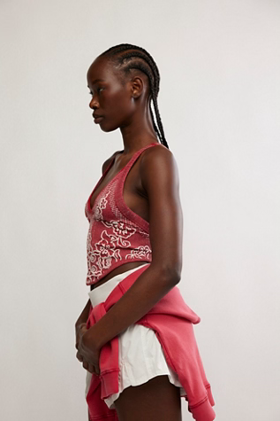 Free People Movement DAY DREAM COLORBLOCK CAMI / CRANBERRY COMBO