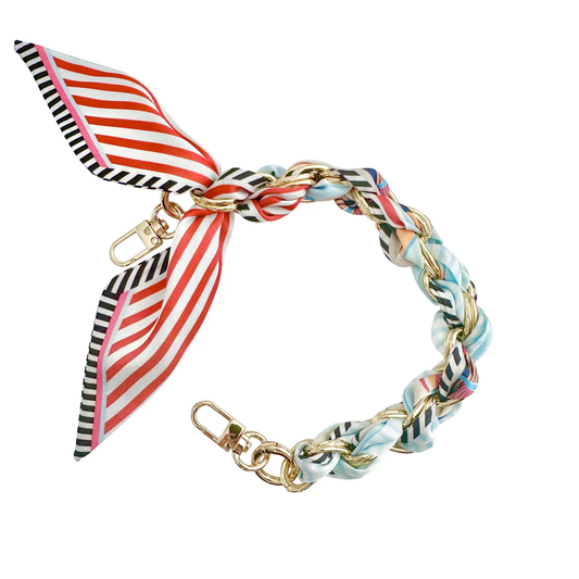 Gold Phone Chain with Beach Print