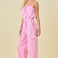 Bella Pink Cargo Jumpsuit