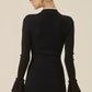 Maggie Black Bell Sleeve Sweater Dress