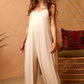 Brenda Wide Leg Solid Ribbed Knit Jumpsuit