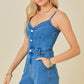 Delilah washed denim romper