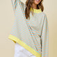 Delilah Striped Mockneck Orange