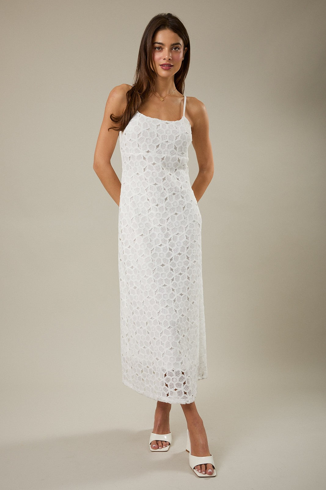 Sam White Lace Midi