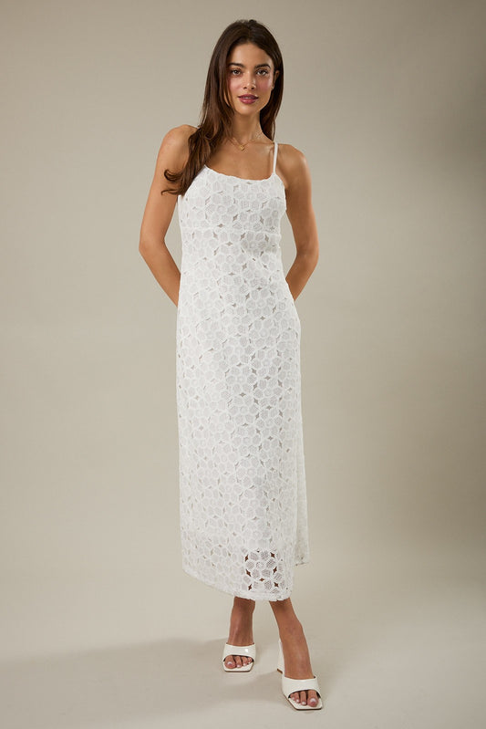 Sam White Lace Midi