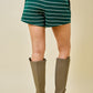 Dream Green Striped Set Shorts