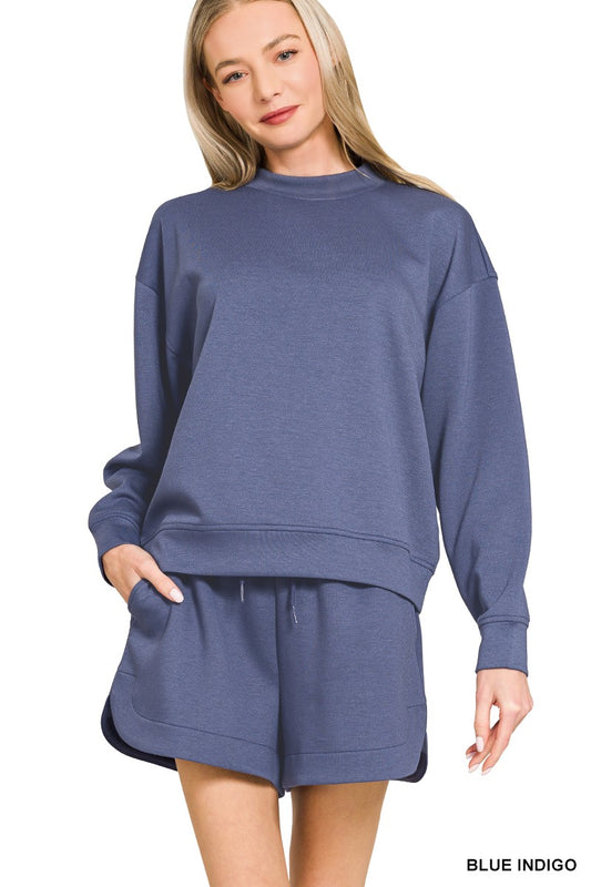 Scuba Pullover & Shorts Set Blue Indigo