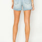 Risen High Rise Raw Cut Hem Side Slit Shorts