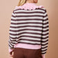 Diana Pink Striped Sweater