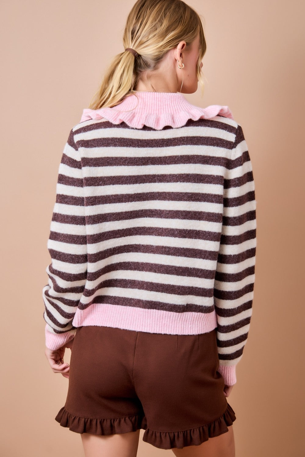 Diana Pink Striped Sweater