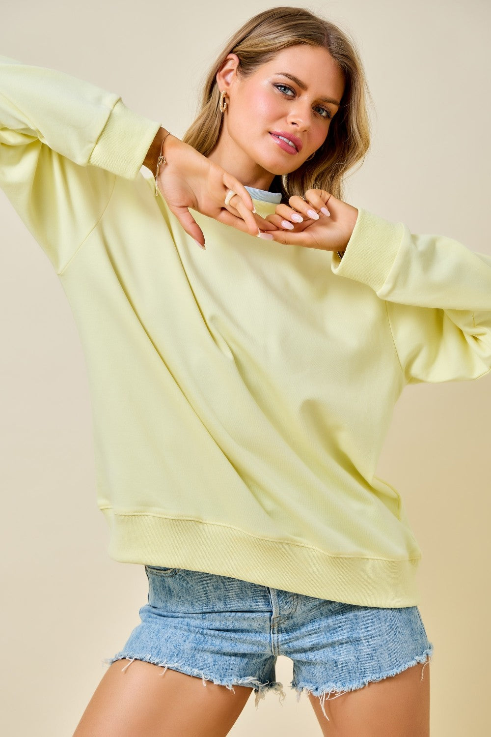 Dana Yellow Mockneck