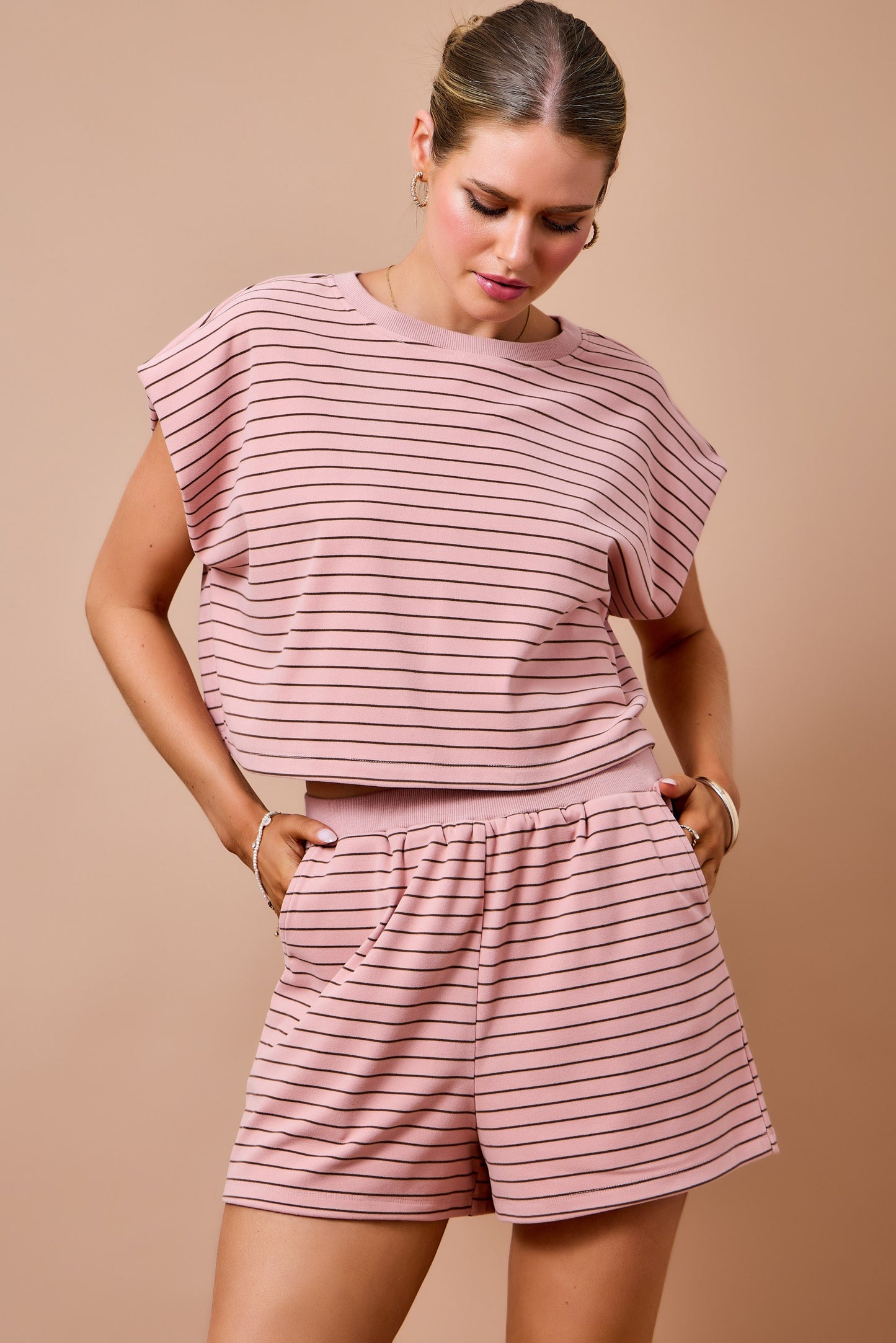 Demi Pink and Brown Set Top