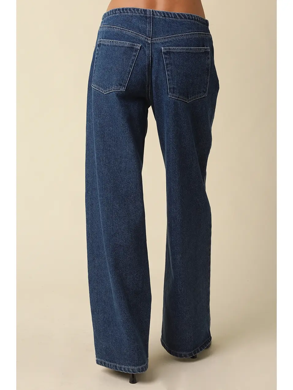 Cora Drawstring Wide Leg Jeans